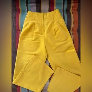 Ulla Johnson cotton/linen Vibrant Yellow Women's Pants size 0